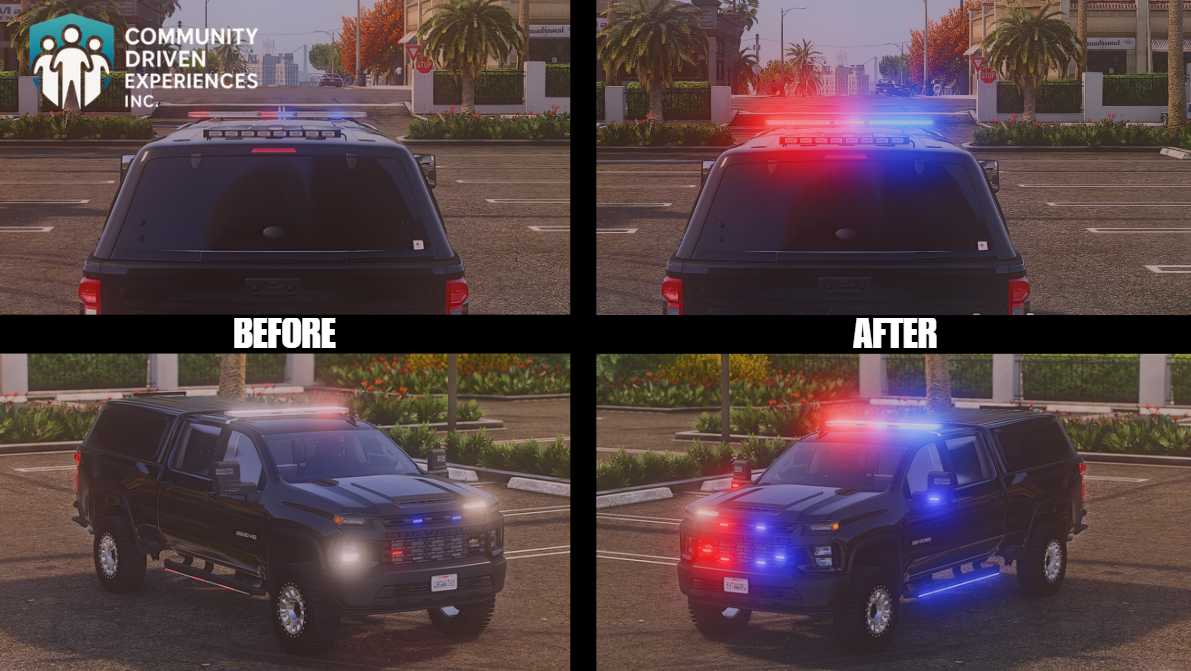 Screenshot of Custom Brighter Emergency Lights Visual Settings (FiveM - 2026) 